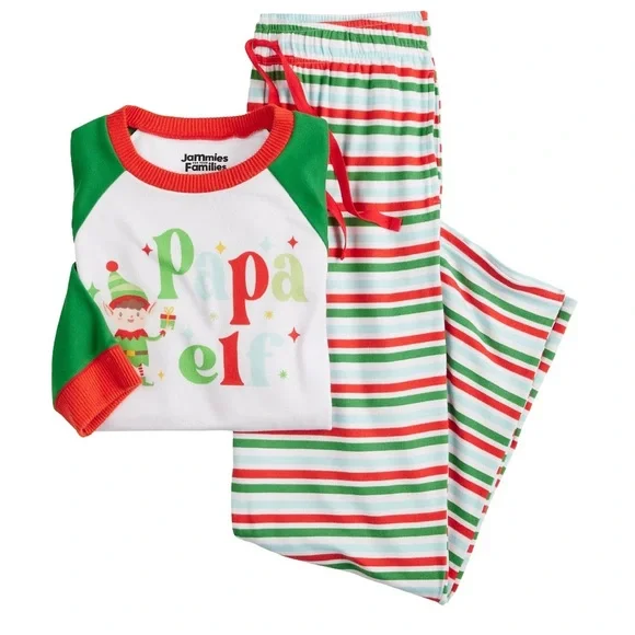 Brand New Men's Papa Elf Top & Bottoms Pajama Set by Cuddl Duds, Size Small, NWT - Picture 3 of 4